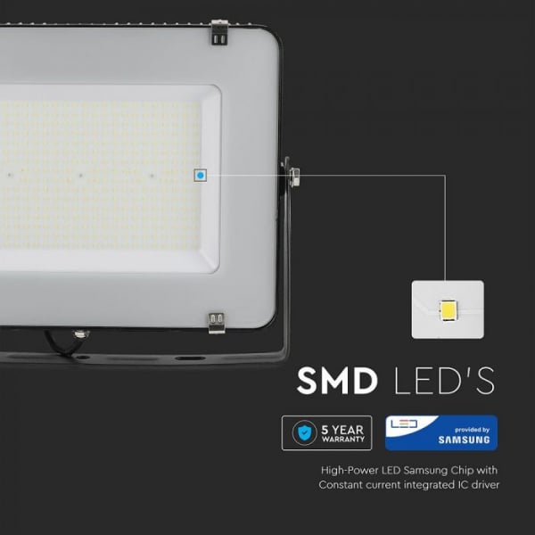 Proiector LED 200W Slim Chip SAMSUNG Corp Negru lumina rece [3]