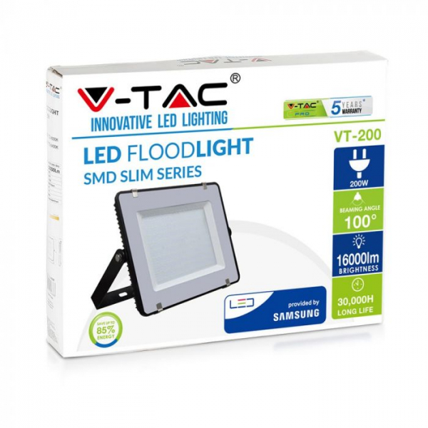 Proiector LED 200W Slim Cip SAMSUNG Corp Negru Lumina Rece [3]