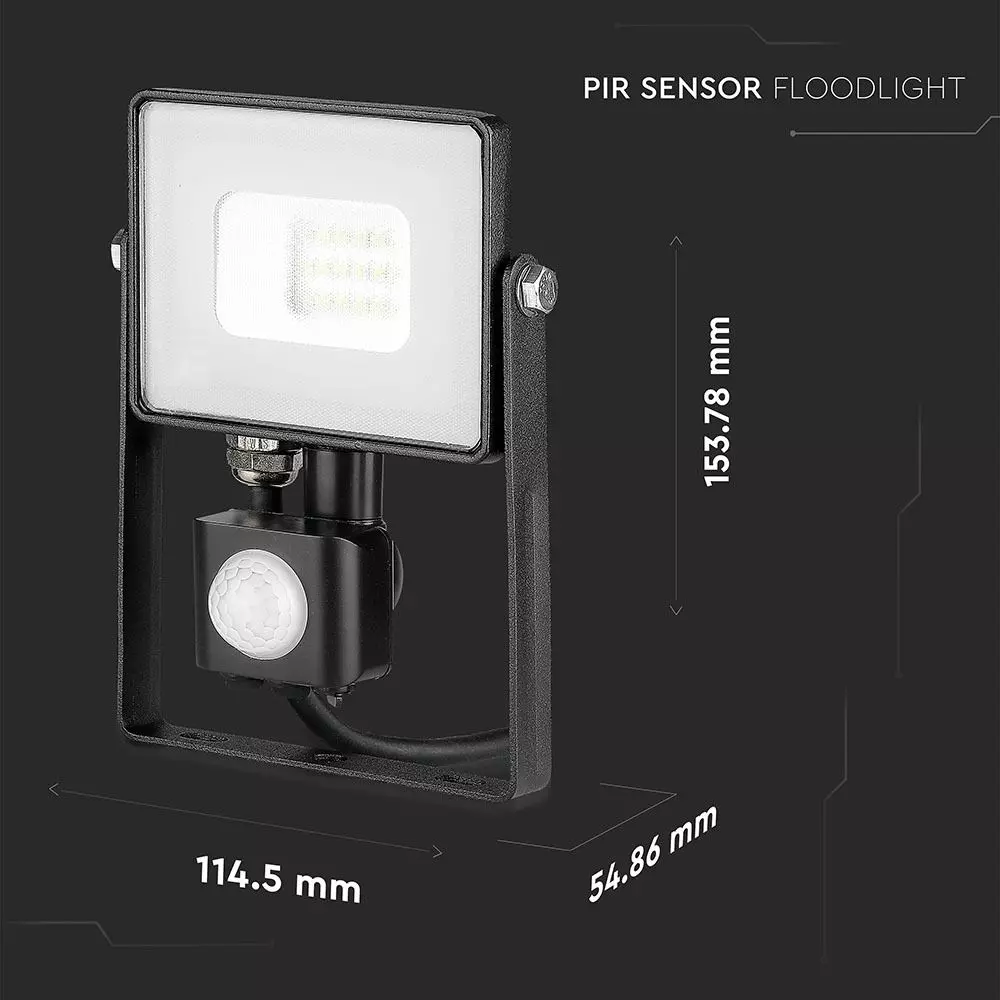 Proiector LED cu senzor 10W 6400K Alb Rece 438 [2]