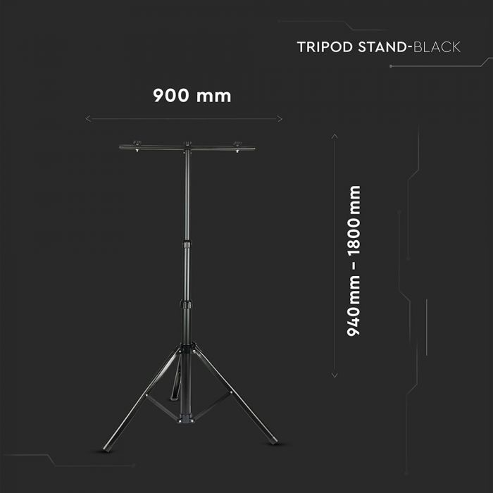 Trepied Aluminiu Pentru Doua Proiectoare(10W, 20W, 30W si 50W) Corp Negru [4]