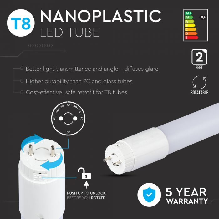 Tub LED cu CIP SAMSUNG - 60cm 10W G13 4000K- 5 Ani Garantie [4]