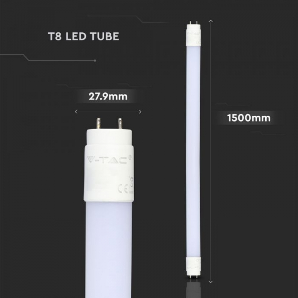 Tub LED T8 15W 150 cm 160LM/WATT 3000K Alb Cald- 5 Ani Garantie [5]