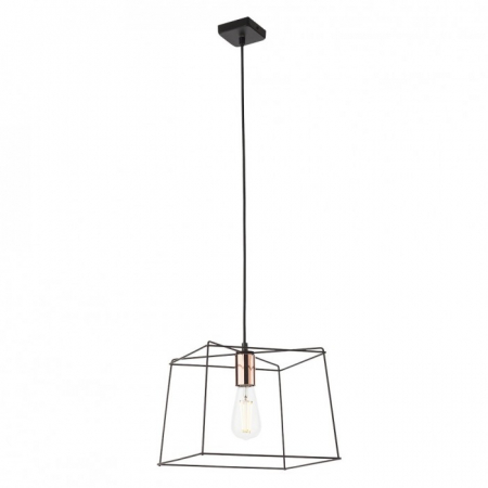 Candelabre, Lustre și Pendule LED - Suspensie Redo Sketch, negru, cupru, 1XE27, 30 cm