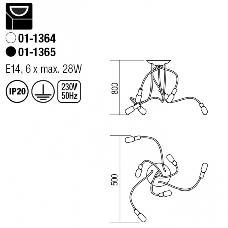 Lustra Redo Polys stil modern 01-1364 [1]