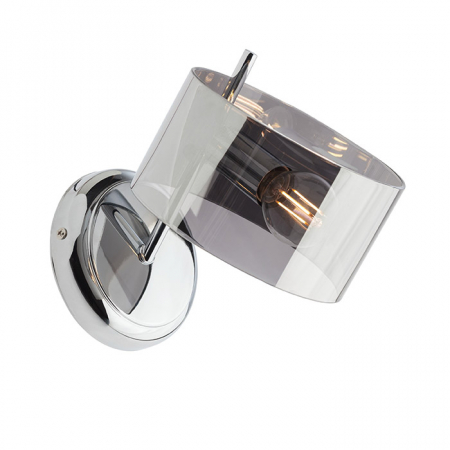Aplice si Plafoniere LED - Aplica Redo Duke, crom, sticla fume, 1XE14, 01-1509