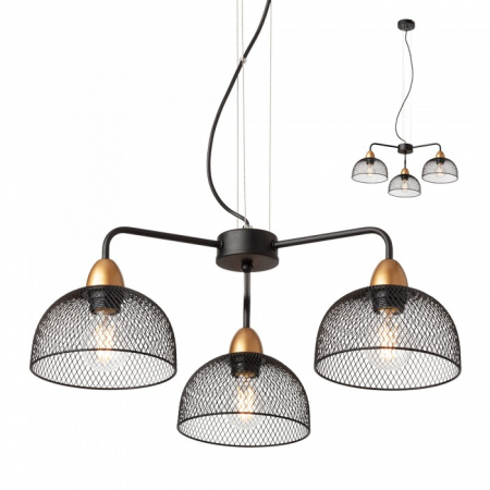 Candelabre, Lustre și Pendule LED - Lustra Redo Tamis, negru mat, 3XE27, 01-1573