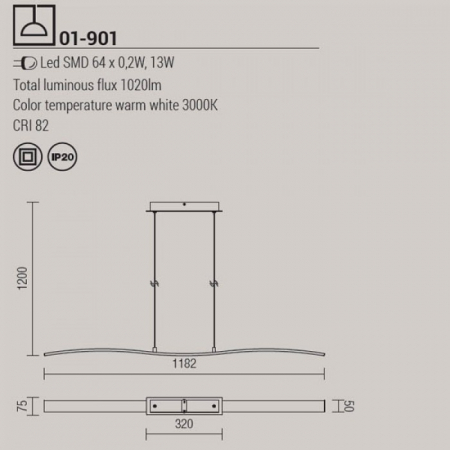 Suspensie LED Redo Onda 01-901 [1]