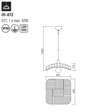 Pendul Redo Sektor alb cu structură din metal cromat [1]