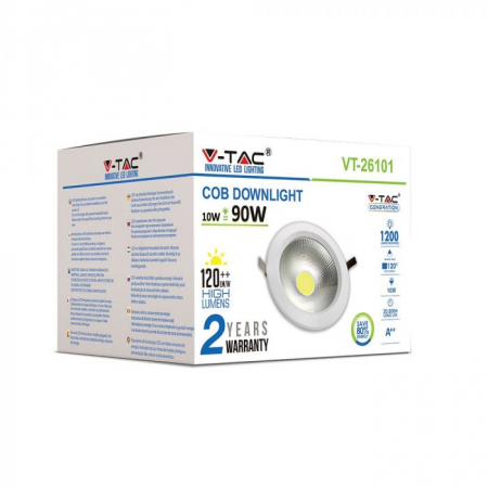 Spot LED 10W COB Rotund IP20 120lm/W Alb Cald/Alb Natural/Alb Rece [2]