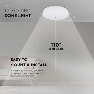 Plafoniera LED Alba 25W Corp Rotund Protectie Umezeala Alb Cald/Alb Natural [5]