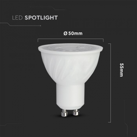 Bec LED spot cu lupa chip Samsung 6.5W GU10  Alb natural/Alb Rece [3]