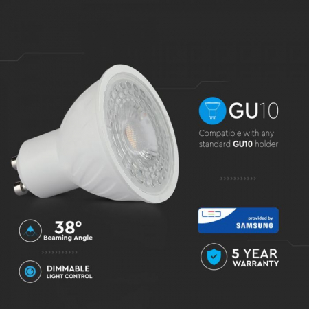 Bec LED Spot Cip SAMSUNG 6.50W GU5.3 Dimabil Alb Neutru/Alb Rece [5]
