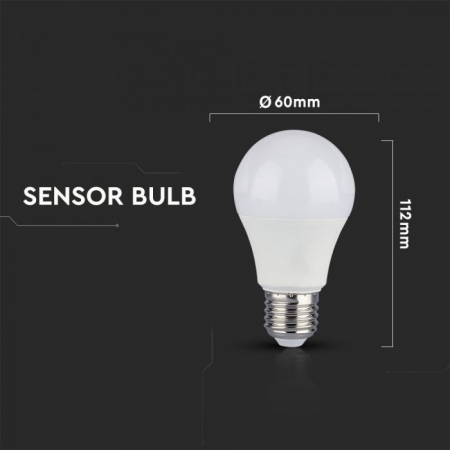 Bec LED Inteligent 9W E27 Cu Senzor Microunde Alb Cald [3]