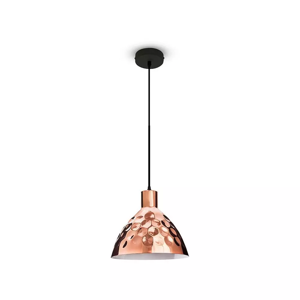Candelabre, Lustre și Pendule LED - Pendul Suspendat E27 Cupru Ф 220mm 5 Ani Garantie