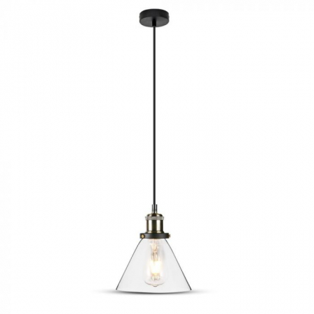 Candelabre, Lustre și Pendule LED - Pendul Design Modern Metal+Sticla Transparenta Ø180mm 5 Ani Garantie