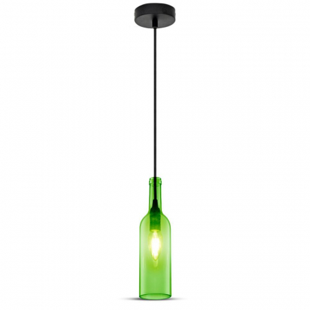 Candelabre, Lustre și Pendule LED - Pendul LED tip Sticla verde E14 5 Ani Garantie