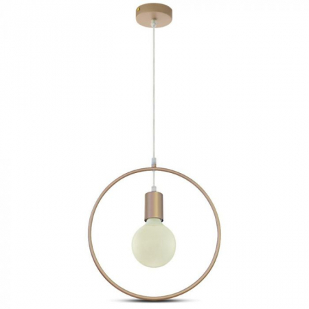 Candelabre, Lustre și Pendule LED - Pendul Suspendat E27 Metal Champagne Gold Geometric 5 Ani Garantie