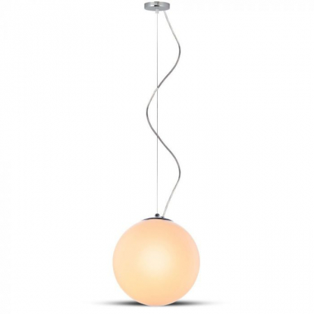 Pendul Suspendat Glob Sticla+Metal Crom  Ø250mm 5 Ani Garantie [5]