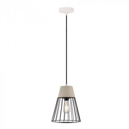 Candelabre, Lustre și Pendule LED - Pendul de Beton cu Plasa Suspendat E27 5 Ani Garantie Ø 250mm