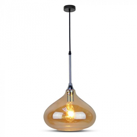 Candelabre, Lustre și Pendule LED - Pendul Design Modern Sticla Amber Ø285mm 5 Ani Garantie