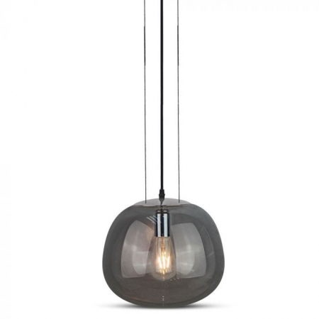 Candelabre, Lustre și Pendule LED - Pendul Design Modern Sticla Gri Ø300mm 5 Ani Garantie