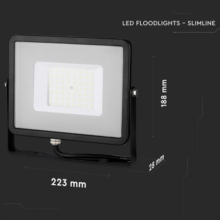 Proiector LED Negru 50W Chip Samsung Alb Rece 408 [1]