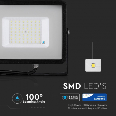Proiector LED Negru 50W Chip Samsung Alb Rece 408 [2]