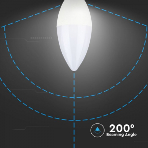 Bec LED E14 4W tip lumanare Alb Natural/Alb Rece [4]