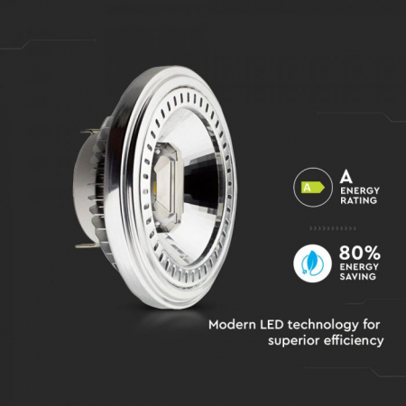 Bec spot LED AR111 15W 12V unghi disp. 40° Alb cald/Alb Rece [1]