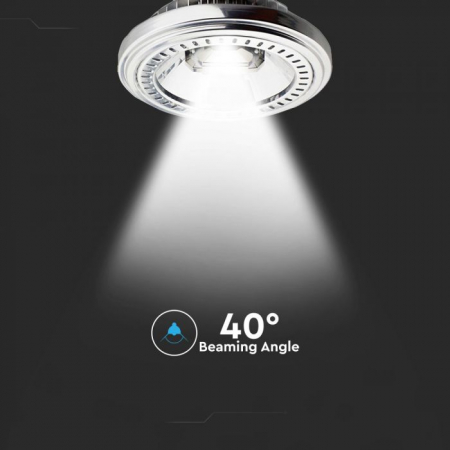 Bec spot LED AR111 15W 12V unghi disp. 40° Alb cald/Alb Rece [4]