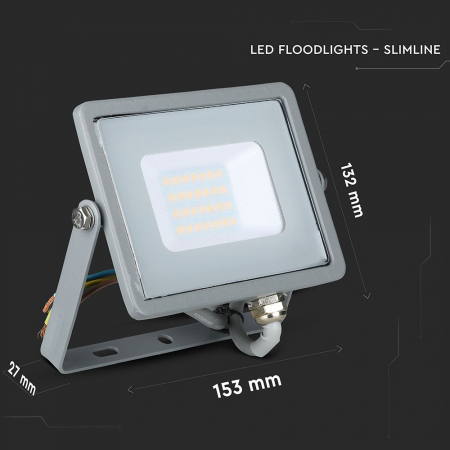 Proiector LED Gri 20W Chip Samsung Alb Neutru 446 [1]