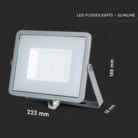Proiector LED Gri 50W Chip Samsung Alb Cald 463 [3]