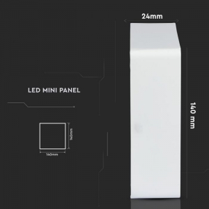Panou LED Premium aparent 12W patrat Alb cald montaj Aplicat [3]