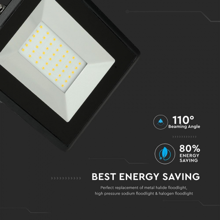 Proiector LED Negru 30W Chip Samsung Alb Rece 5954 [6]