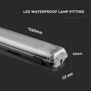 Lampa LED impermeabila echipata complet  cu 2 tuburi x 1200mm [3]