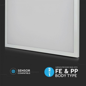 Panou Led 40W 600x600mm Alb Rece Montaj Incastrat/Aplicat 4000lm [1]