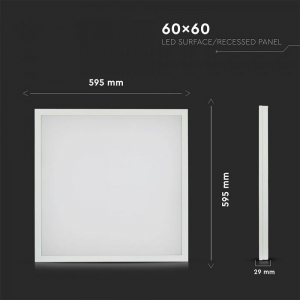 Panou LED 40W 600x600mm Alb Natural montaj incastrat/aplicat [2]