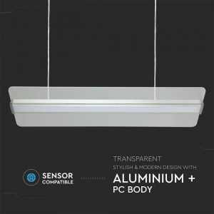 Panouri LED - Panou LED Dimabil 40W 120x30cm Transparent Montaj Suspendat Alb Neutru