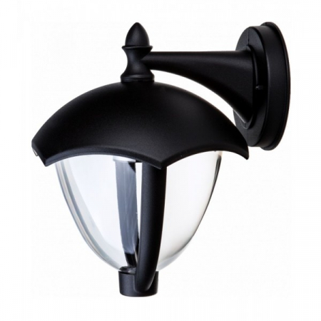 Lampa Perete Terasa tip Felinar 1xE27 Corp Negru Orientata in Jos [3]