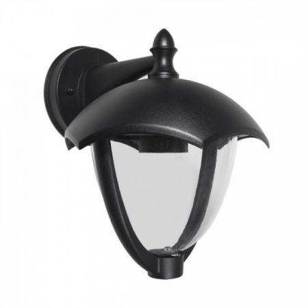 Lampa Perete Terasa tip Felinar 1xE27 Corp Negru Orientata in Jos [1]
