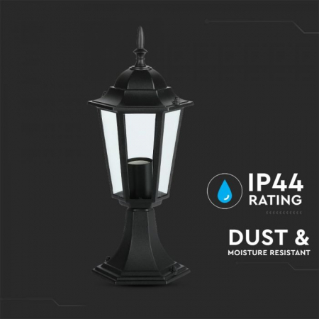 Lampa Suport de Gradina tip Felinar 1xE27 Corp negru mat [5]