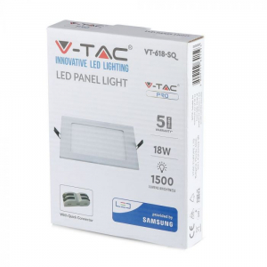 Panou LED 18W Premium Cip SAMSUNG Patrat Alb natural- 5 ani garantie montaj Incastrat [2]