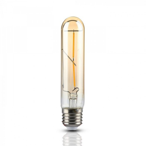 Becuri LED - Bec LED Filament 2W E27 T30 Amber Alb Cald