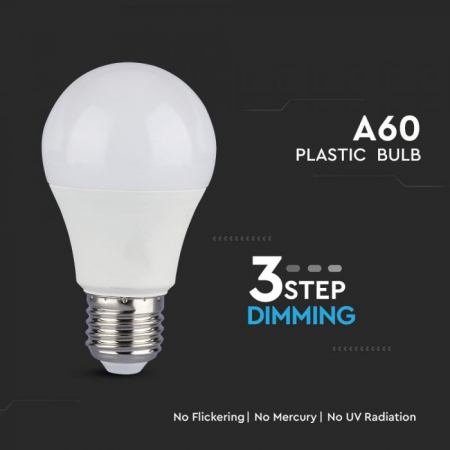 Bec LED 9W E27 A60 dimabil 3 trepte Alb Cald/Alb Natural - blister 2 buc [3]