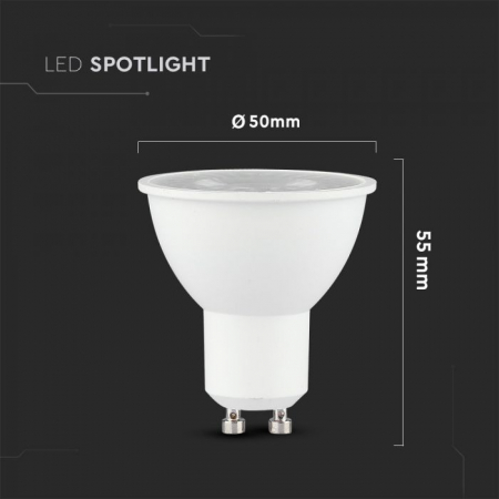 Bec Spot LED 6.5W GU10 Alb Rece Dimabil Blister 2 Bucati [3]
