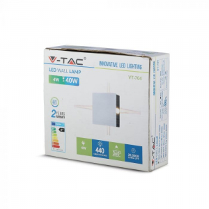 Aplica LED 4W Alba Patrata IP65 Alb Natural [4]