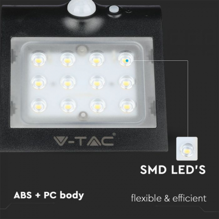 Lampă LED de perete încărcare solară  7W LED Corp Alb&Negru Alb Natural [1]