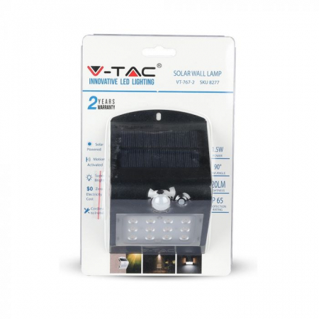Lampă LED de perete încărcare solară  7W LED Corp Alb&Negru Alb Natural [2]