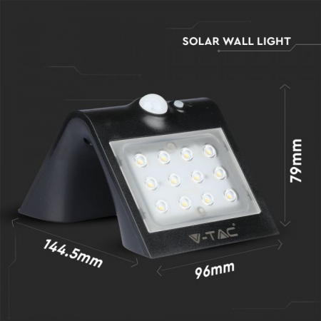 Lampă LED de perete încărcare solară  7W LED Corp Alb&Negru Alb Natural [3]