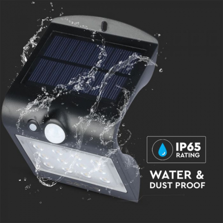 Lampă LED de perete încărcare solară  7W LED Corp Alb&Negru Alb Natural [6]